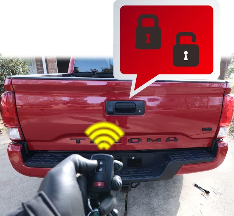 GrteRokky Power Tailgate Remote Lock Assembly Kit w/Wiring Harness Compatible for 2019-2023 3rd Toyota Tacoma Long Wheelbase Power Lock Assembly Crew Cab 6' Bed PK3B6-35JL0 - Image 1